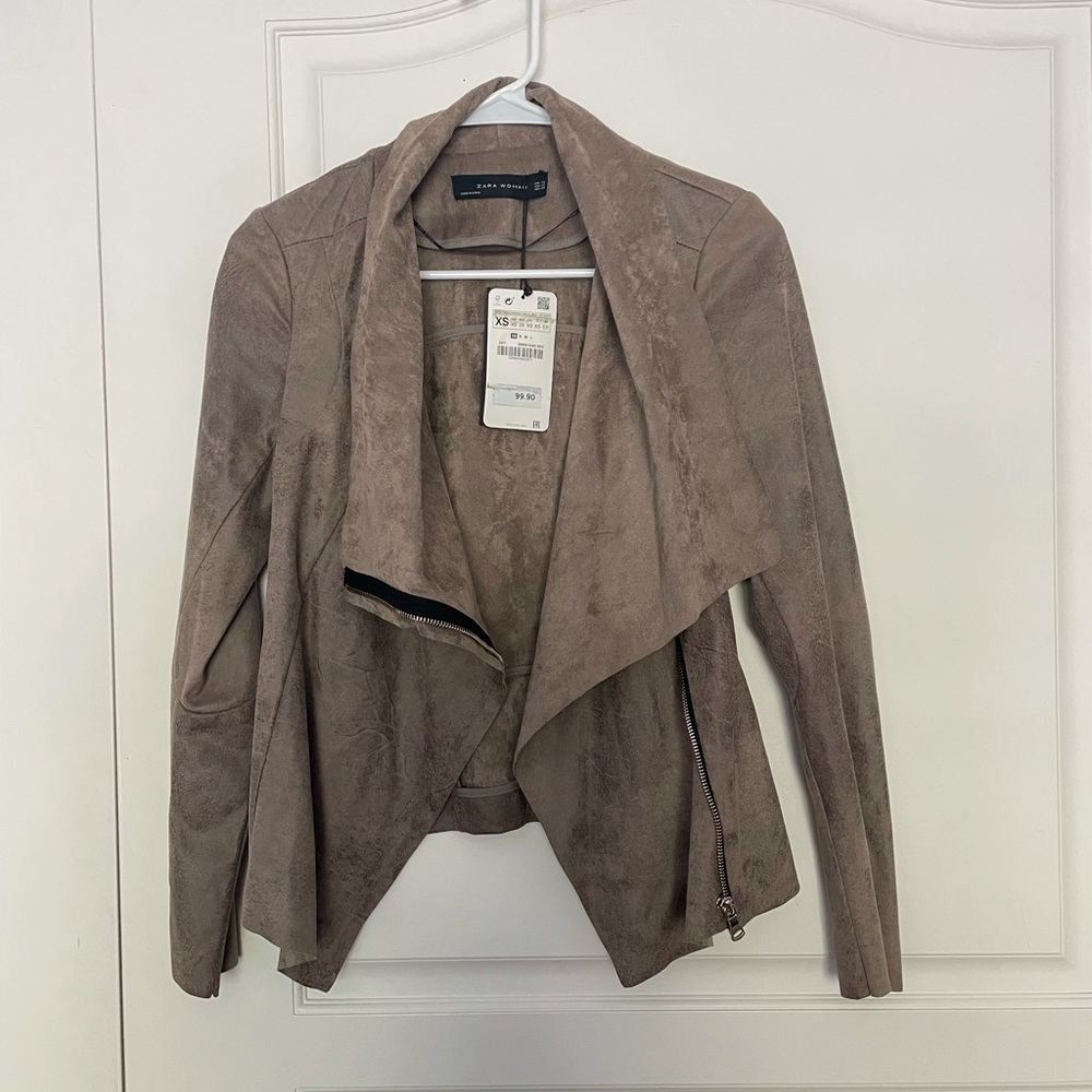 Zara gray suede blazer